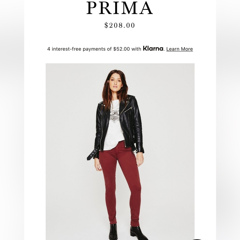 Adriano Goldschmied ‘The Prima’ Cigarette Leg Jean, Dark Sangria, 30R